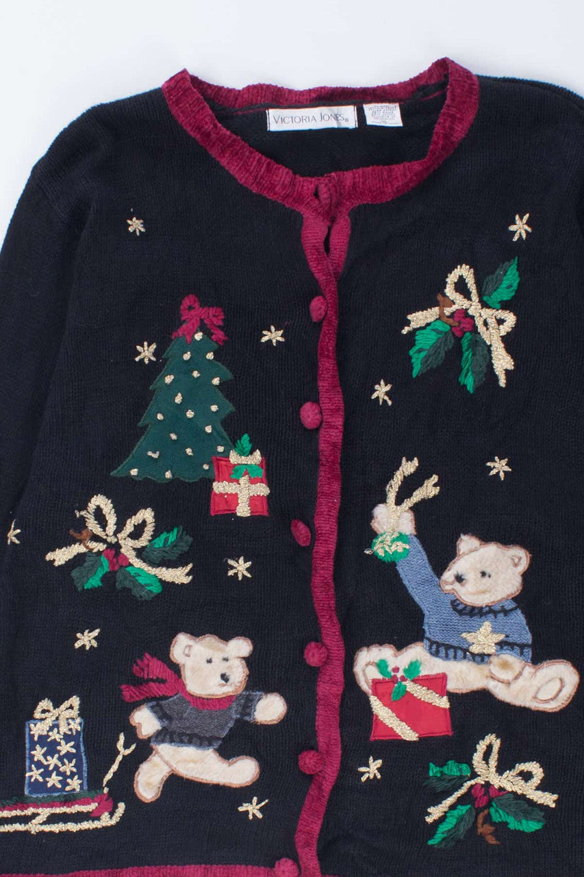 Black Ugly Christmas Cardigan 54360