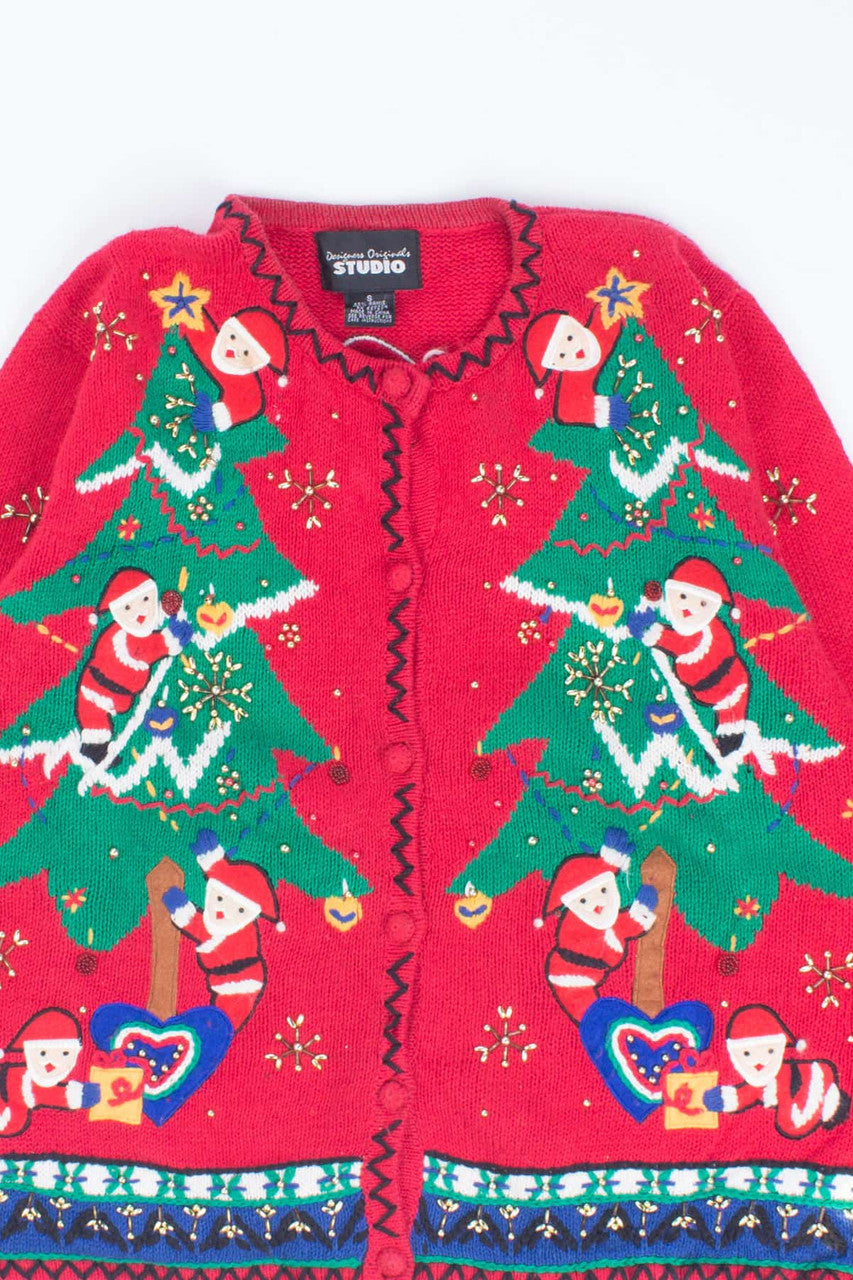 Red Ugly Christmas Cardigan 54440