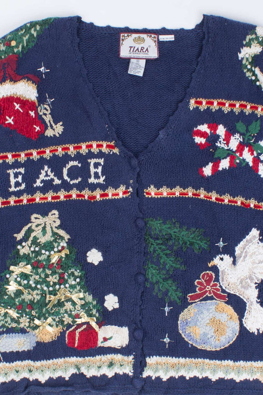 Blue Ugly Christmas Cardigan 54582