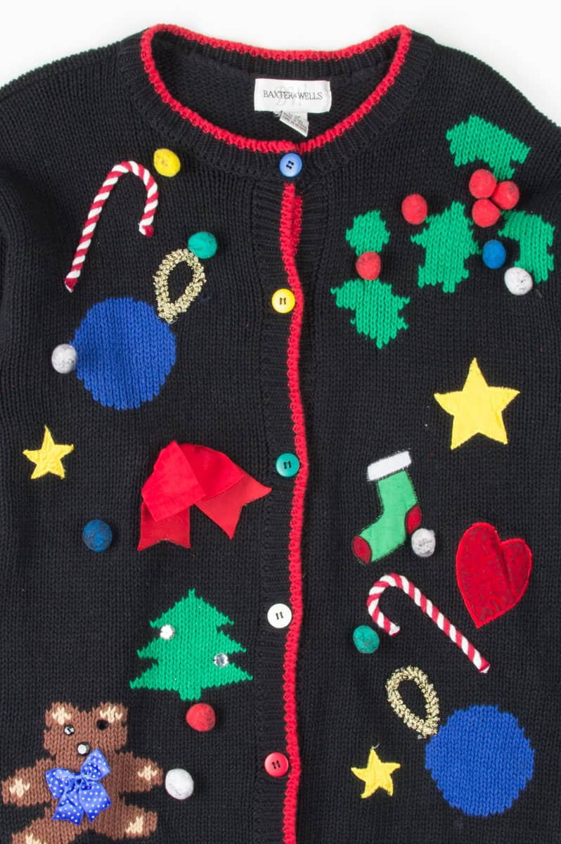 Black Ugly Christmas Cardigan 54686