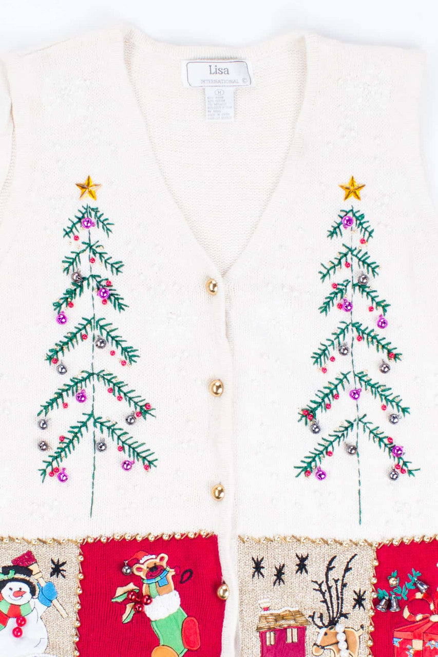 White Ugly Christmas Vest 54843