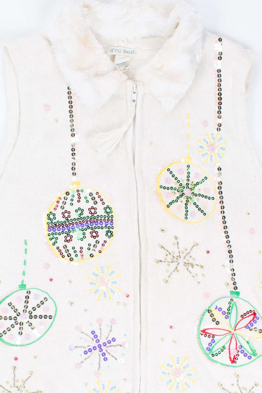 White Ugly Christmas Vest 54870