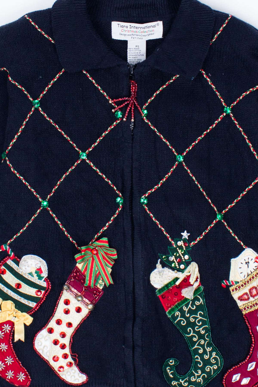 Black Ugly Christmas Cardigan 55064