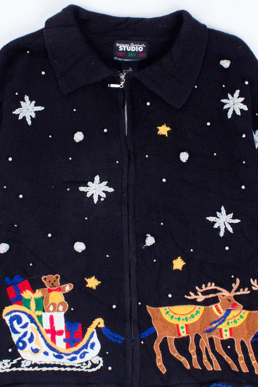 Black Ugly Christmas Cardigan 55068