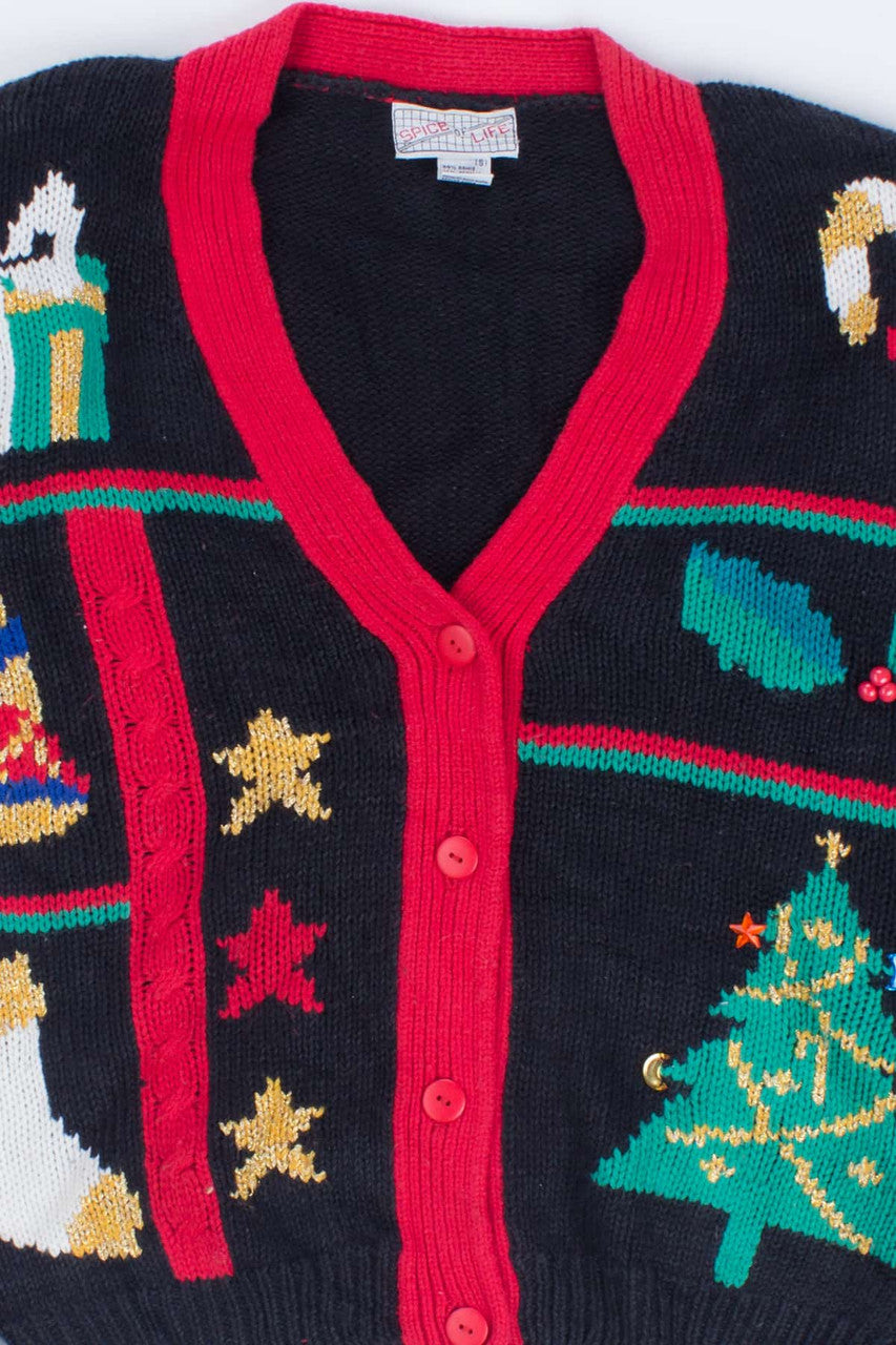 Black Ugly Christmas Cardigan 55164