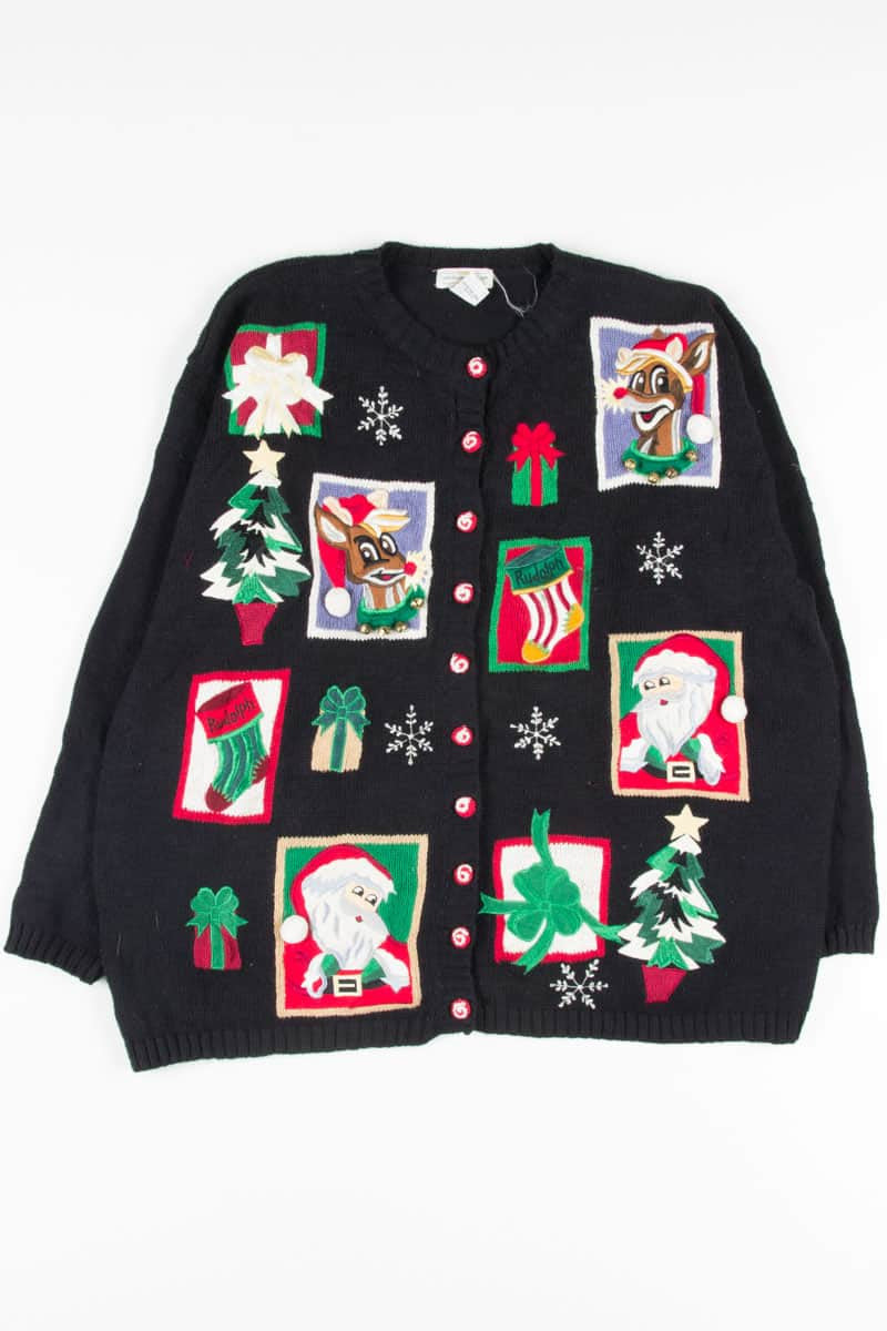 Black Ugly Christmas Cardigan 51939