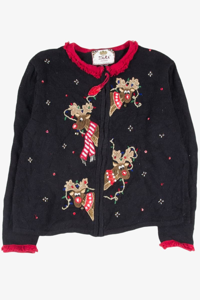 Black Ugly Christmas Cardigan 52061