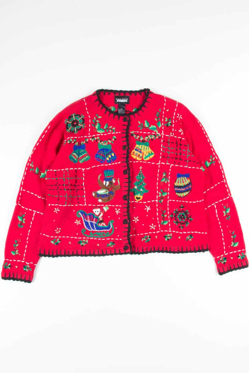 Red Ugly Christmas Cardigan 52163