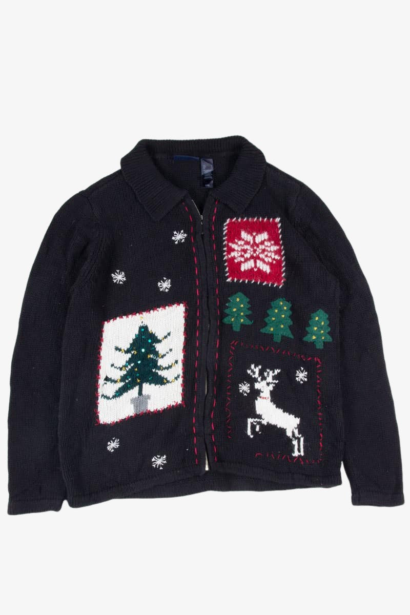 Black Ugly Christmas Cardigan 52180