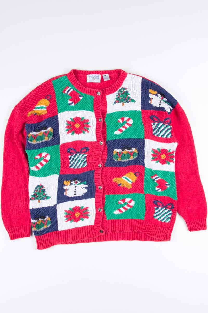 Red Ugly Christmas Cardigan 52181