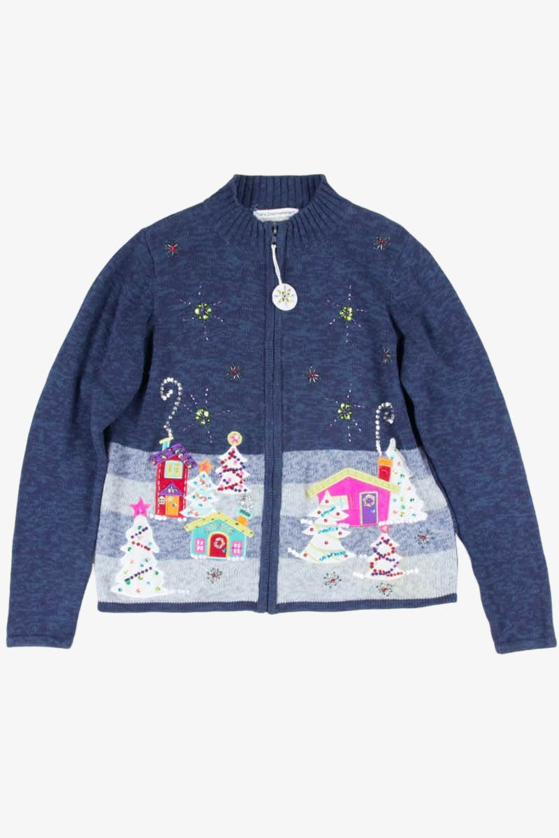Blue Ugly Christmas Cardigan 52225