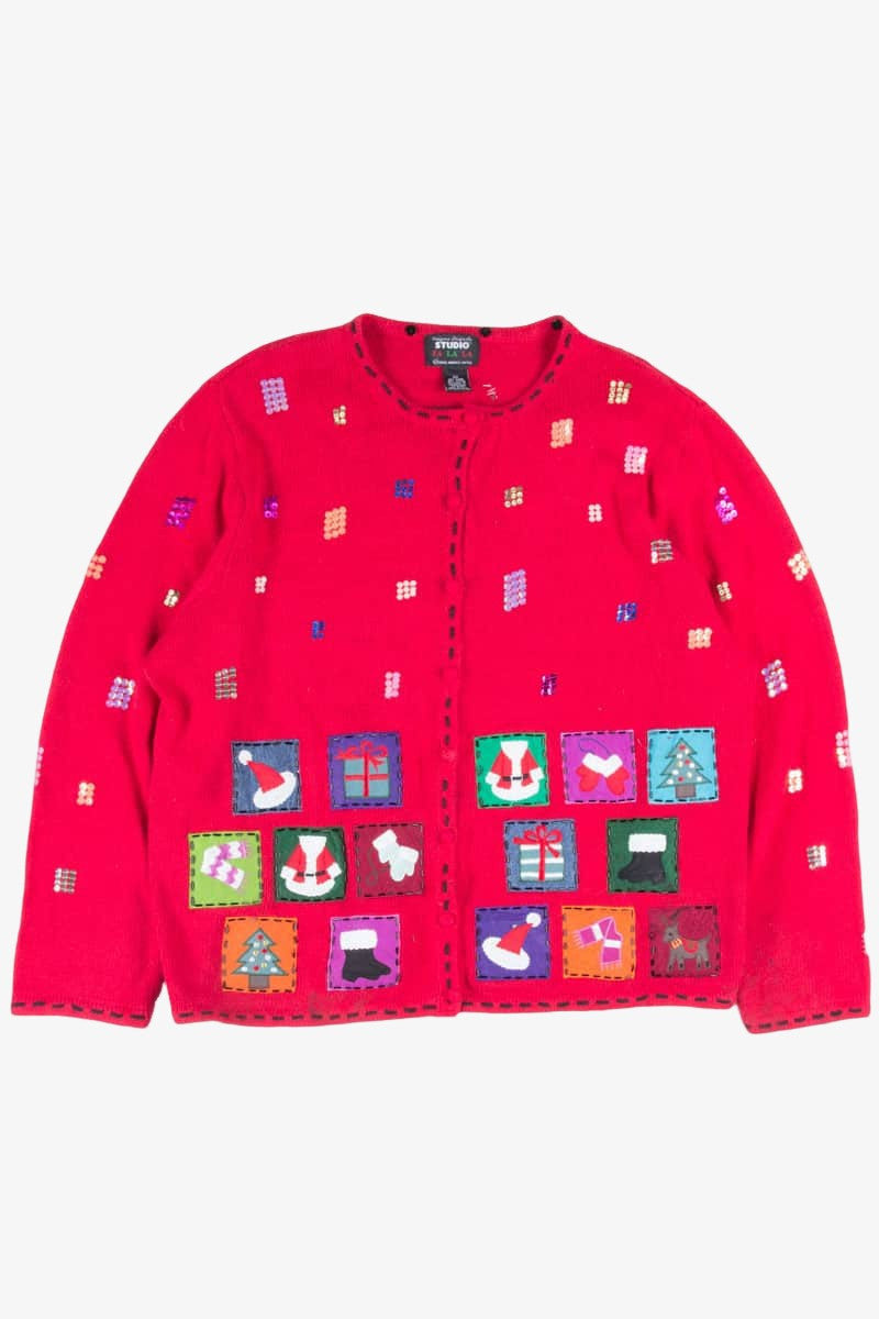 Red Ugly Christmas Cardigan 52364