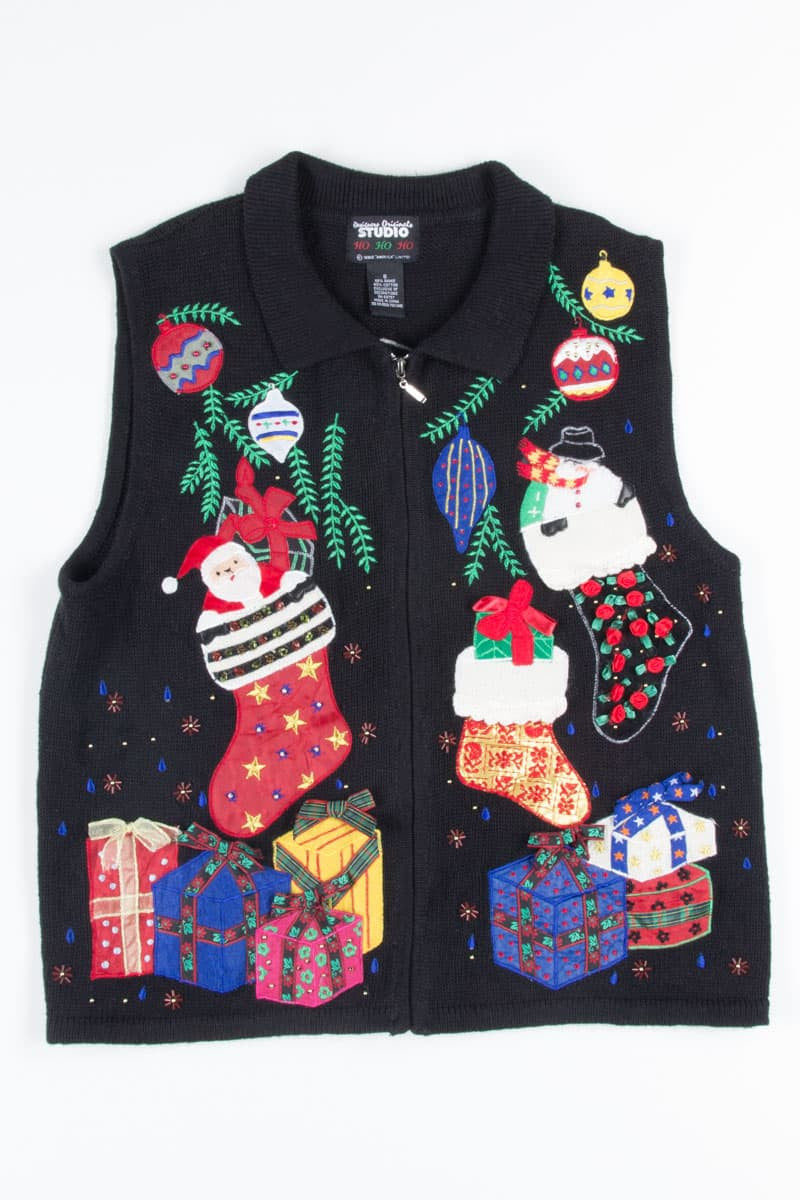 Black Ugly Christmas Vest 52475