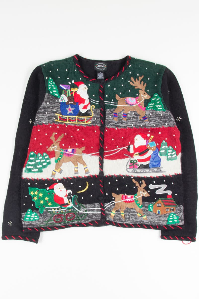 Black Ugly Christmas Cardigan 52637