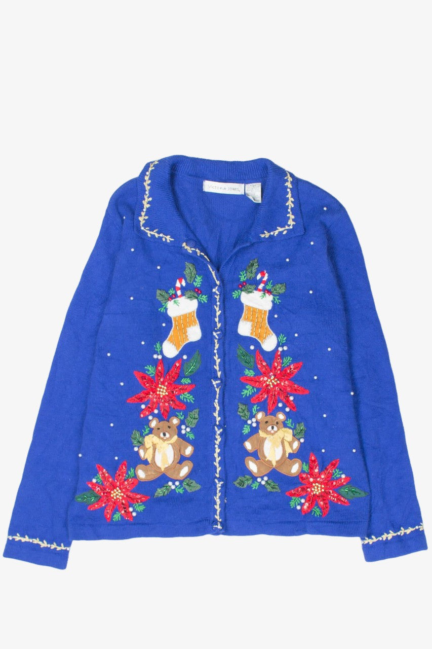 Blue Ugly Christmas Cardigan 52748
