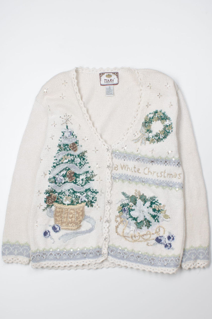 White Ugly Christmas Cardigan 52855