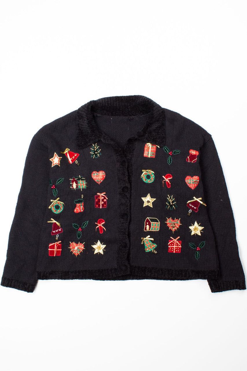 Black Ugly Christmas Cardigan 52879