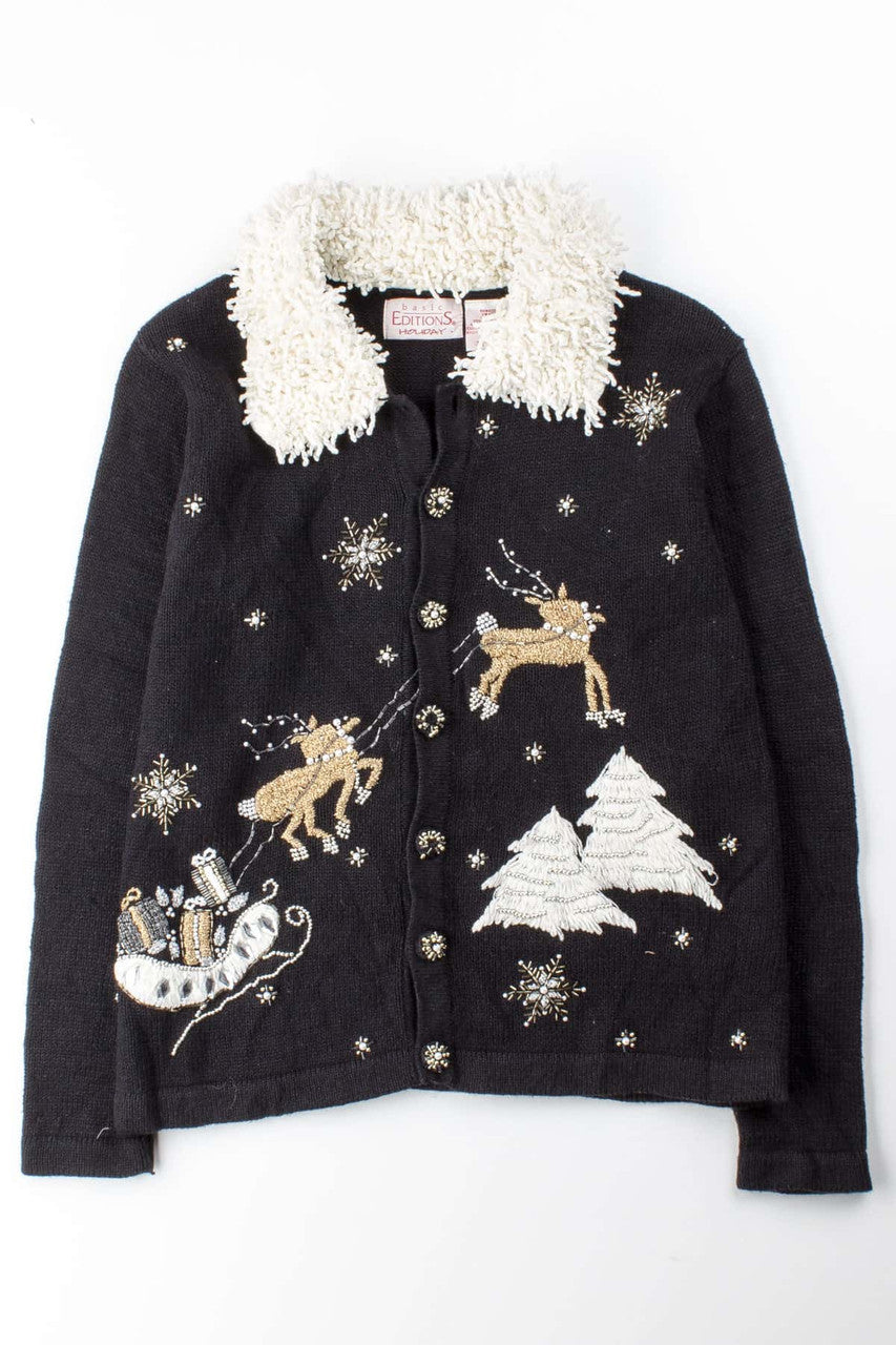 Black Ugly Christmas Cardigan 52986