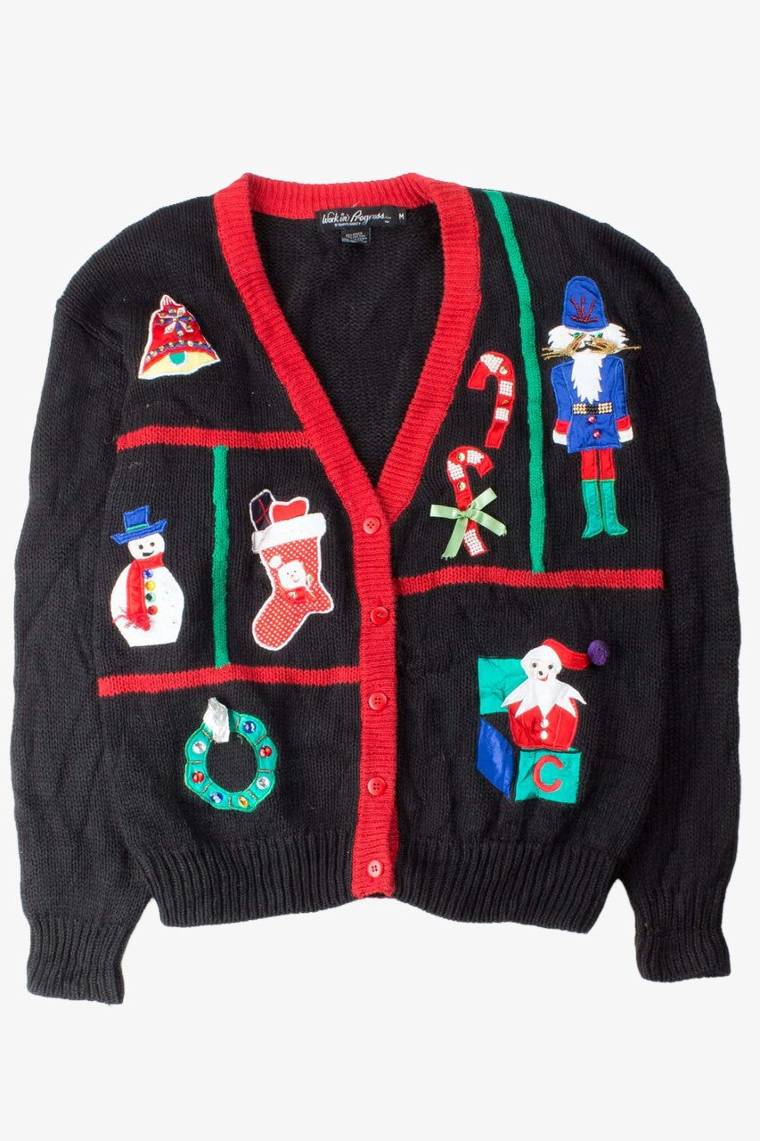 Black Ugly Christmas Cardigan 53016