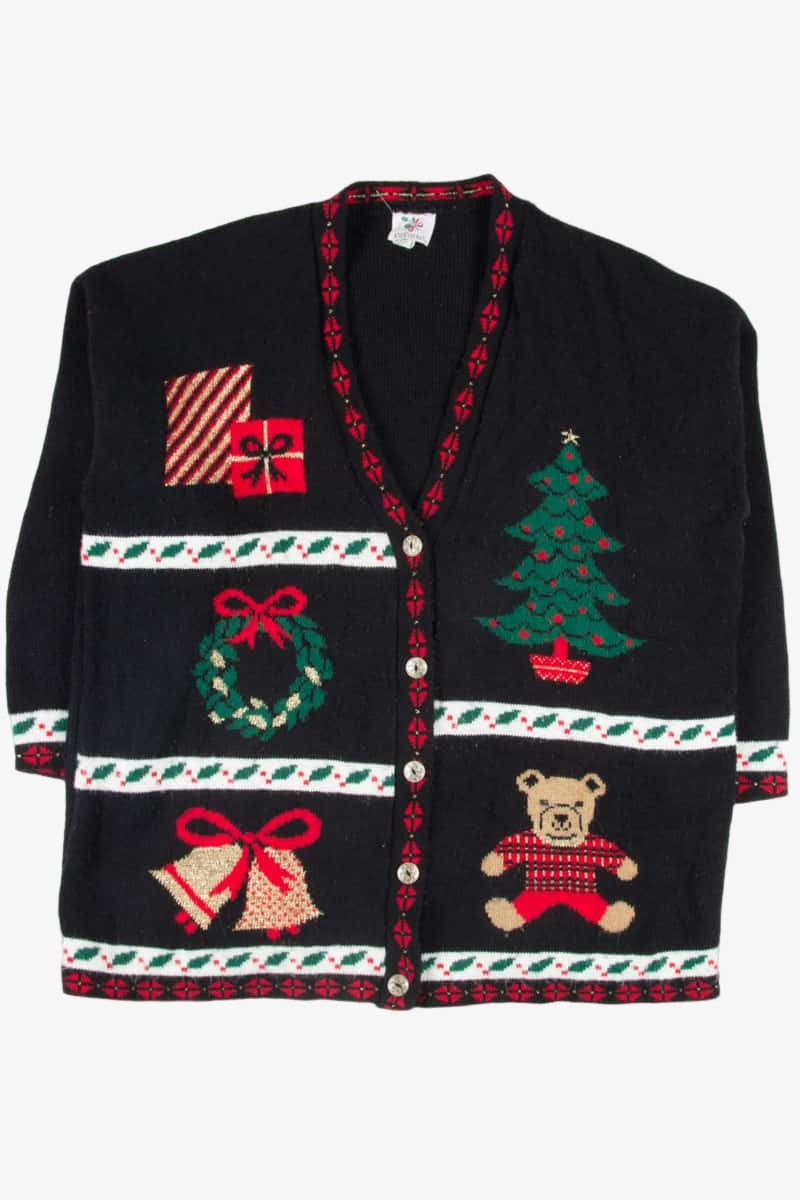 Black Ugly Christmas Cardigan 53174