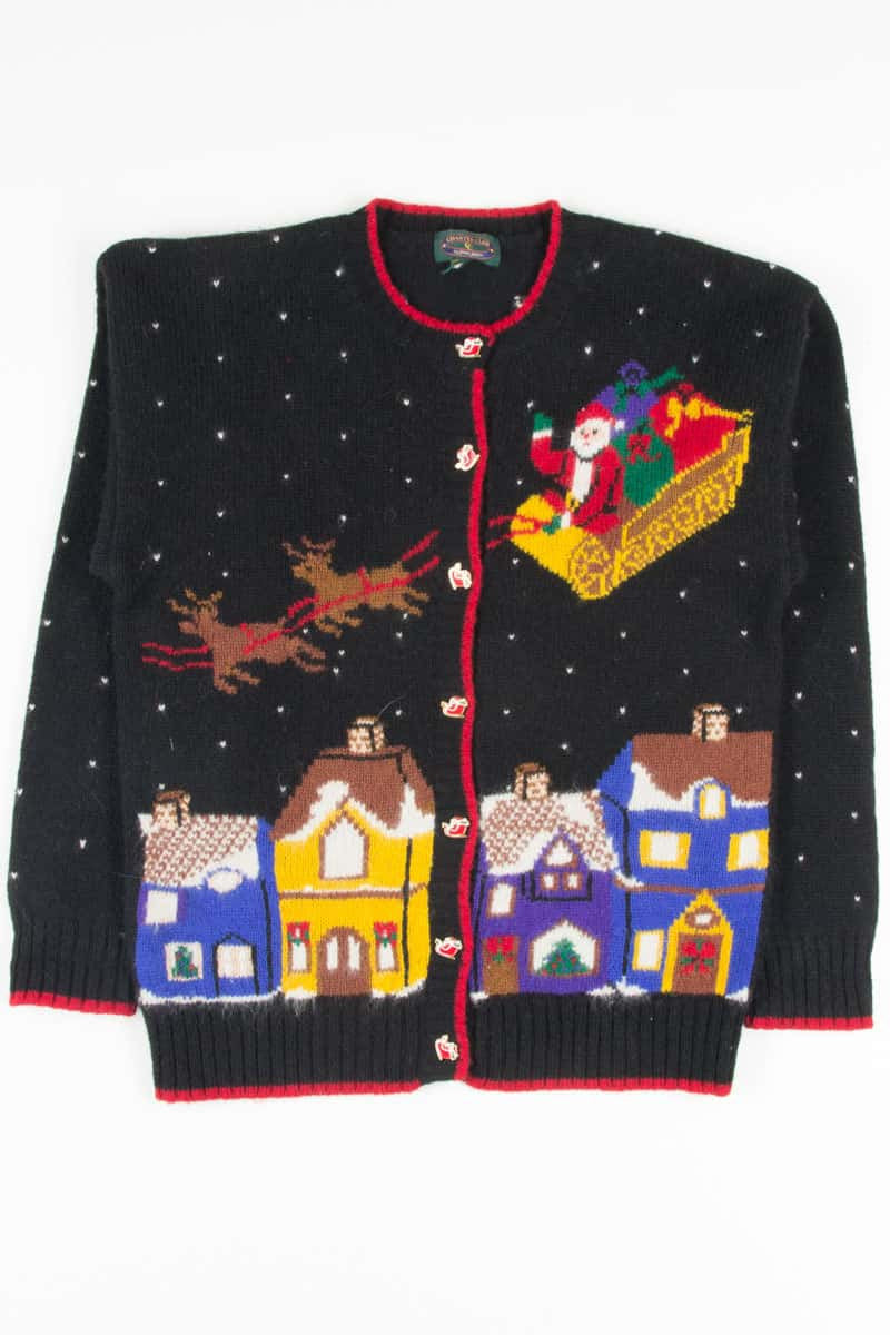 Black Ugly Christmas Cardigan 53205