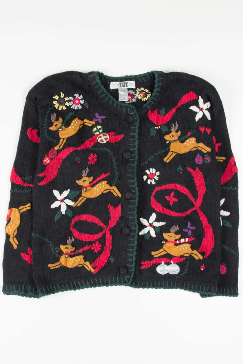 Black Ugly Christmas Cardigan 53292