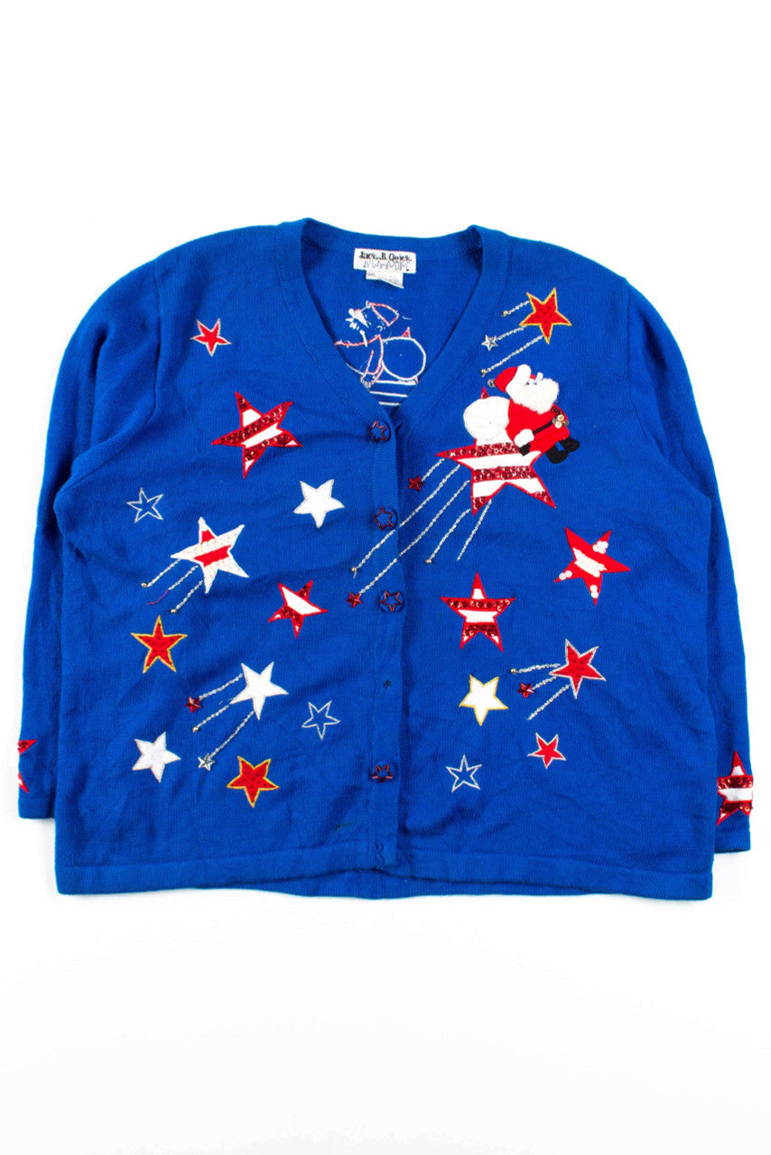 Blue Ugly Christmas Cardigan 53442