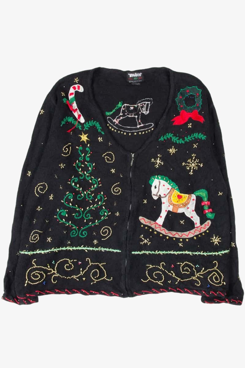Black Ugly Christmas Cardigan 53472