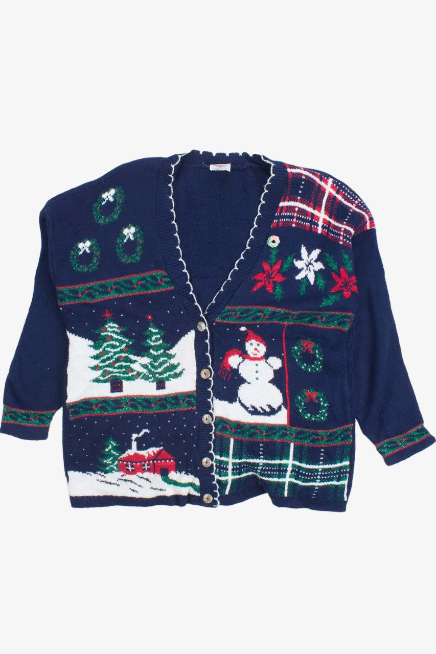 Blue Ugly Christmas Cardigan 53631