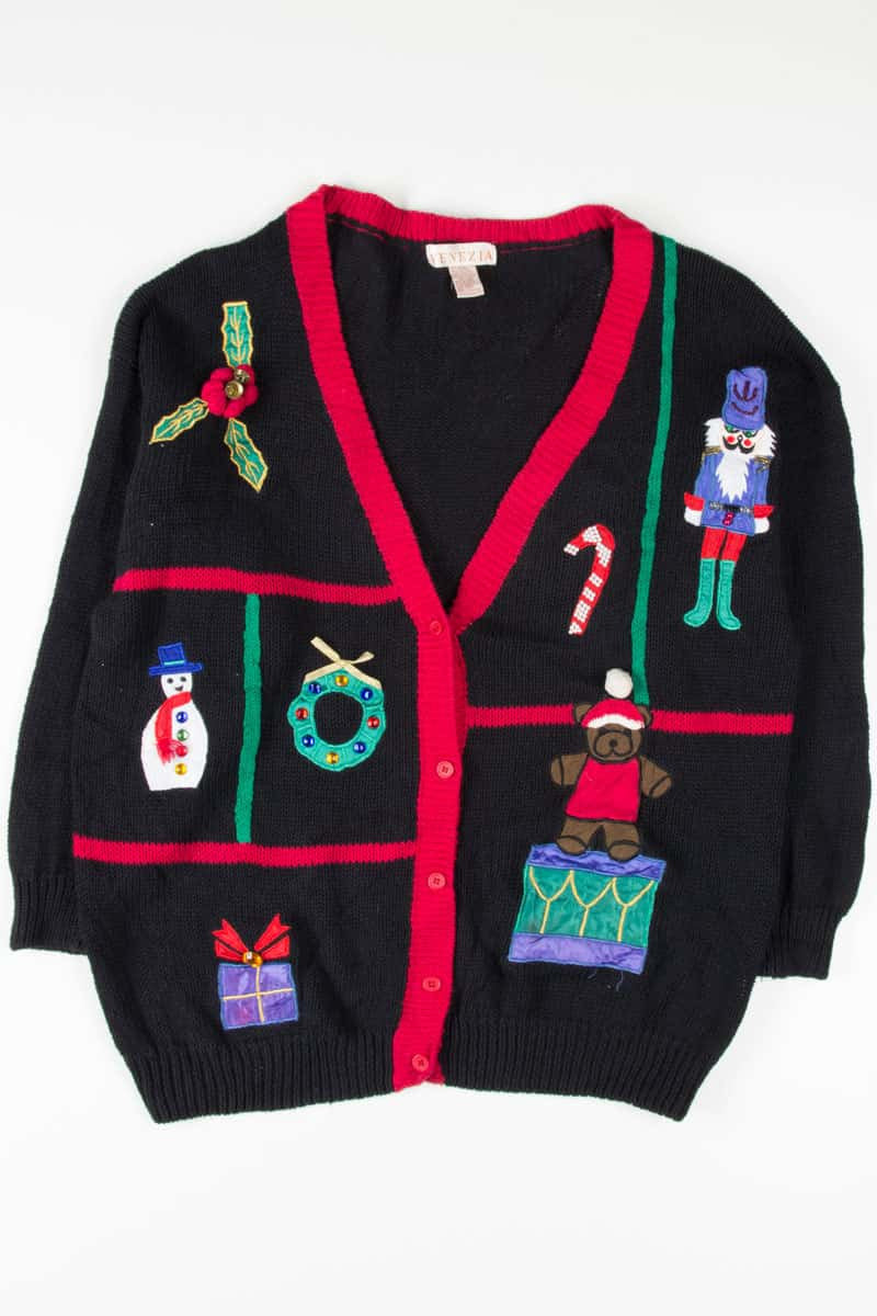 Black Ugly Christmas Cardigan 53702