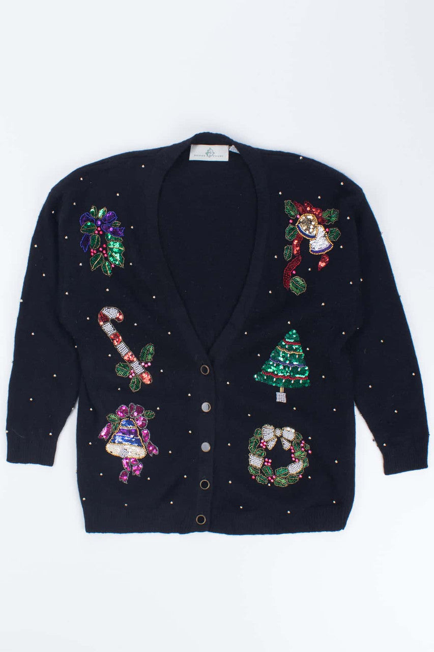 Black Ugly Christmas Cardigan 53716