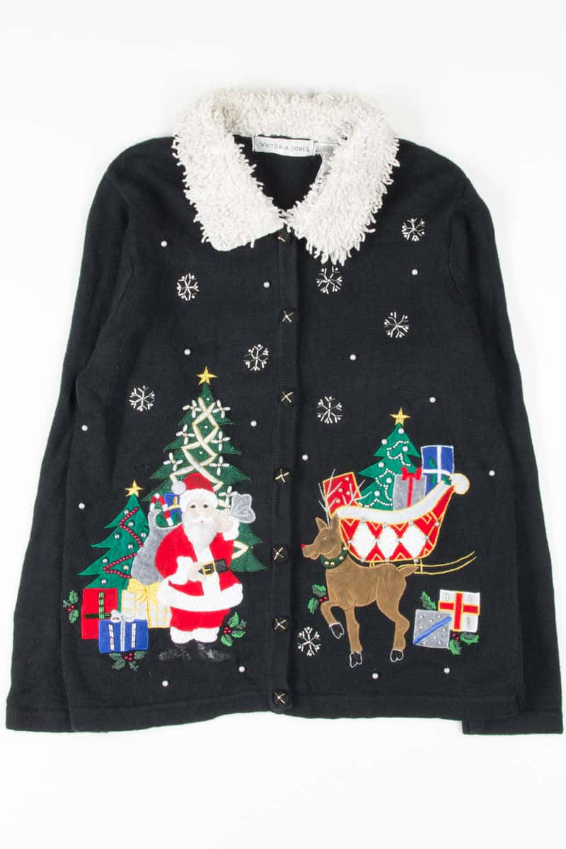 Black Ugly Christmas Cardigan 53852
