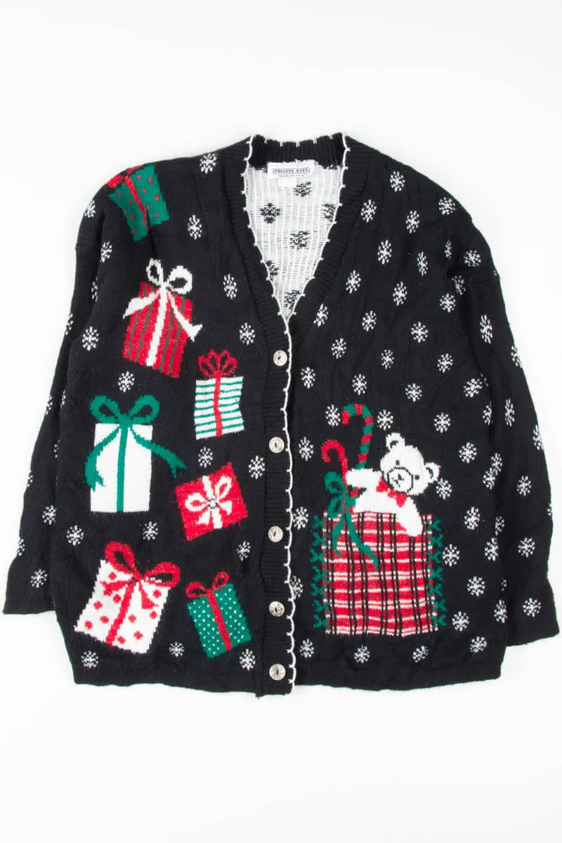 Black Ugly Christmas Cardigan 54092