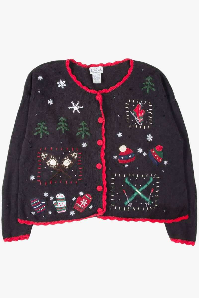 Black Ugly Christmas Cardigan 54169