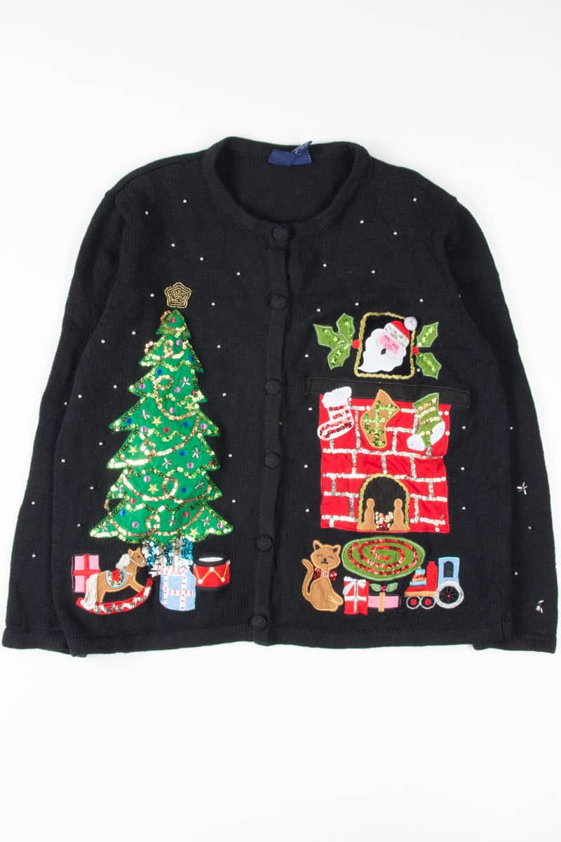Black Ugly Christmas Cardigan 54625