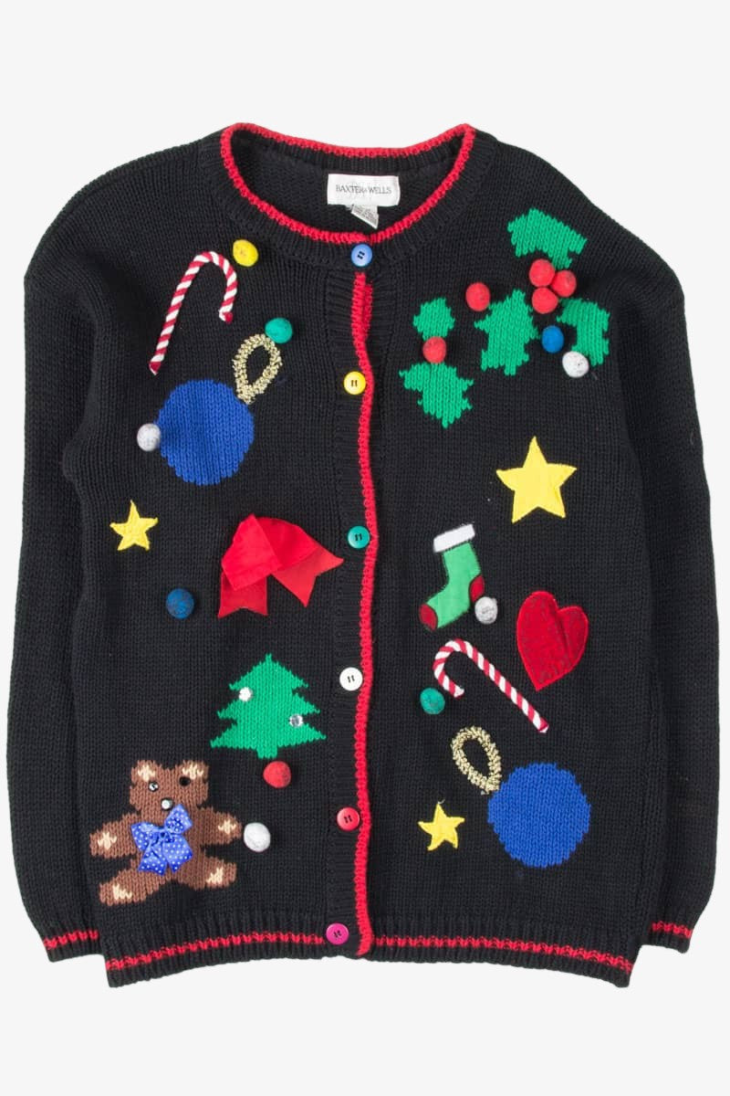 Black Ugly Christmas Cardigan 54686