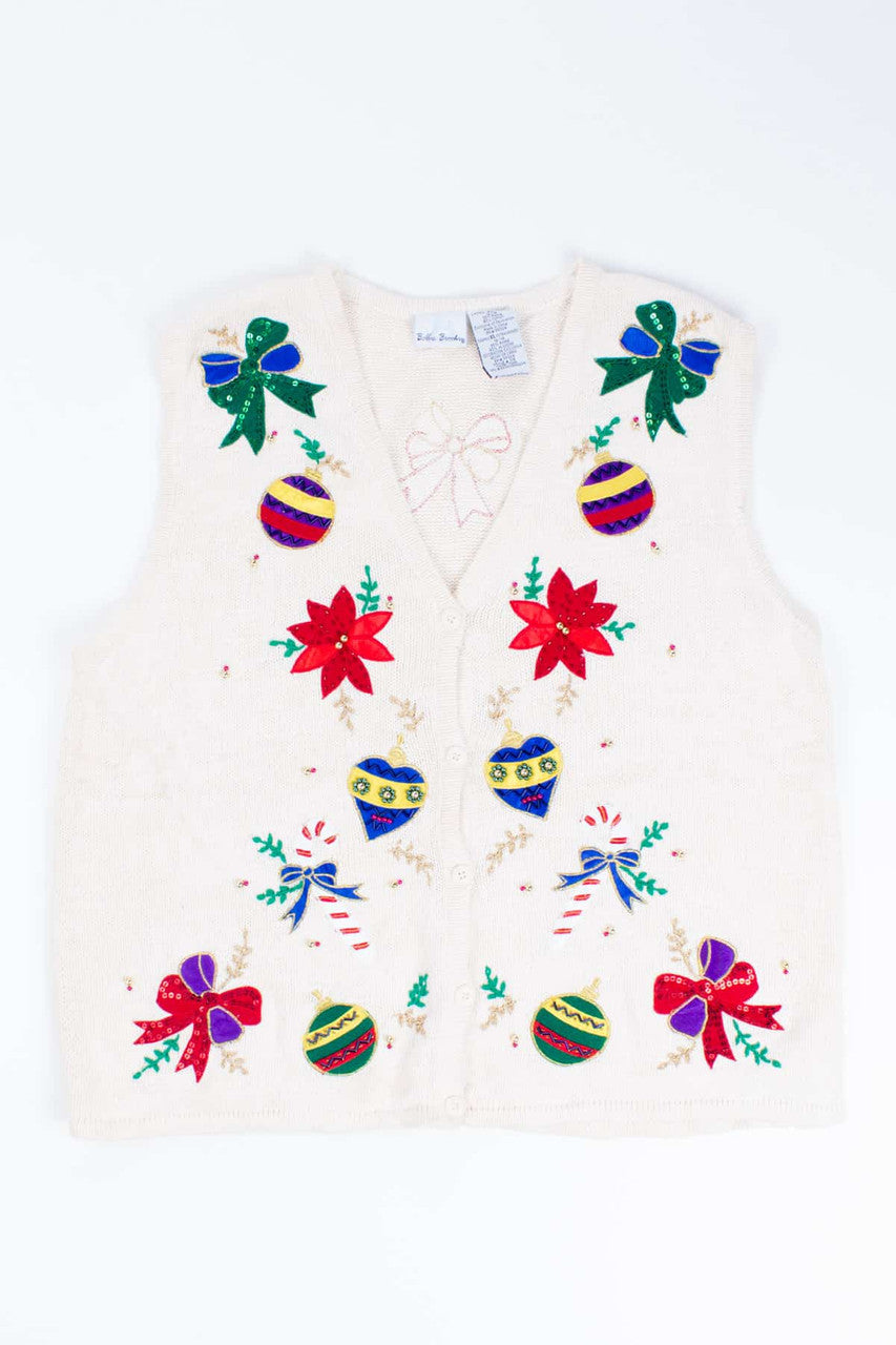 White Ugly Christmas Vest 54751