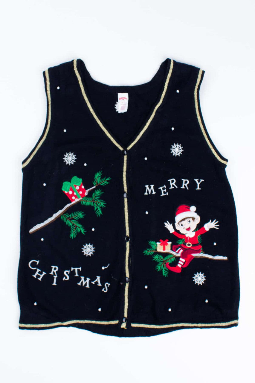 Black Ugly Christmas Vest 54823