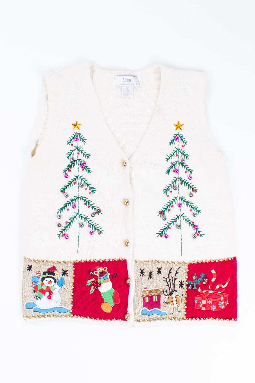 White Ugly Christmas Vest 54843