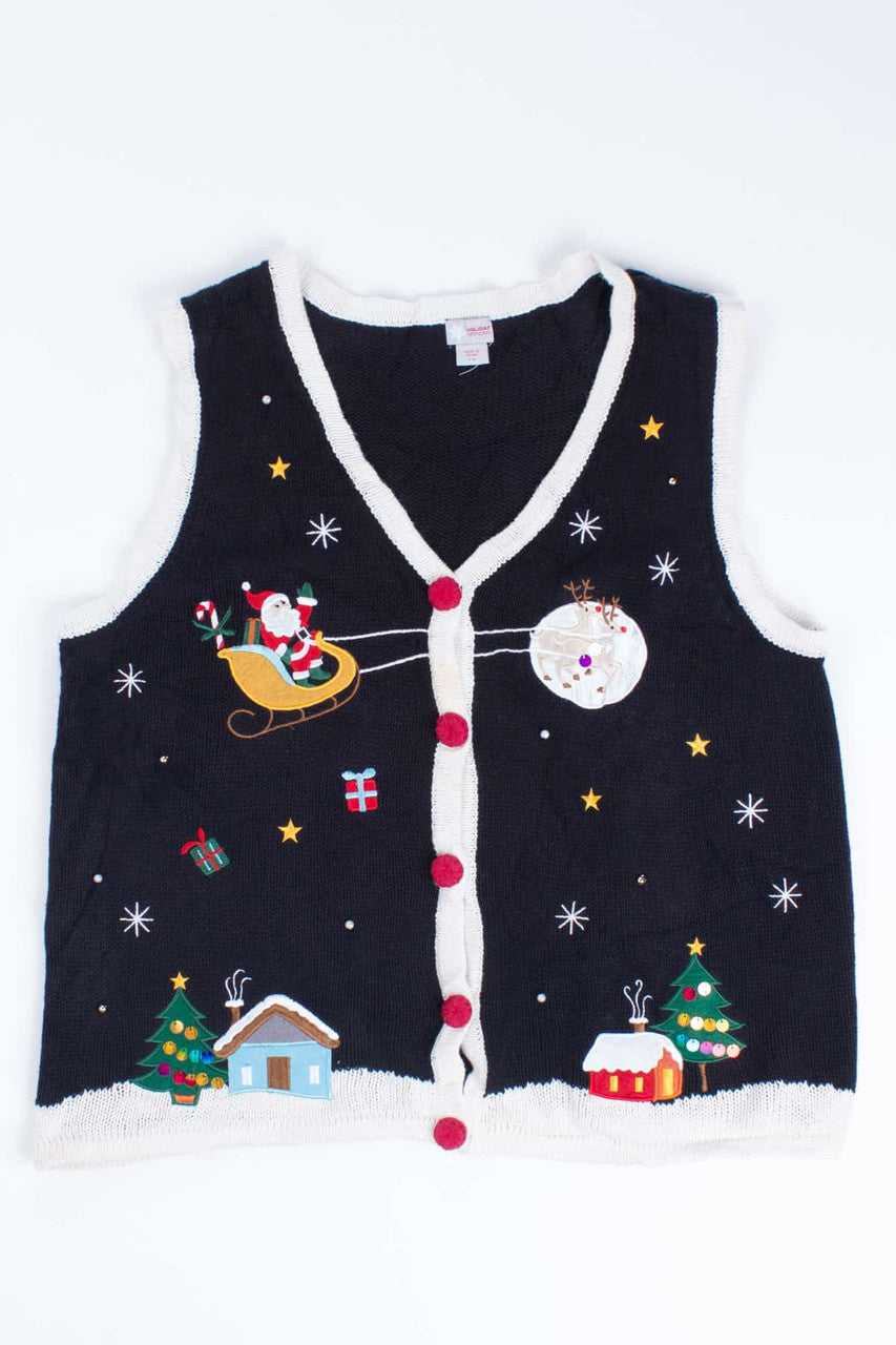 Black Ugly Christmas Vest 54886