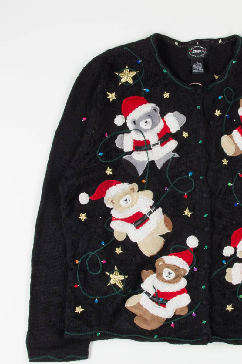 Vintage Cute Bears Christmas Sweater