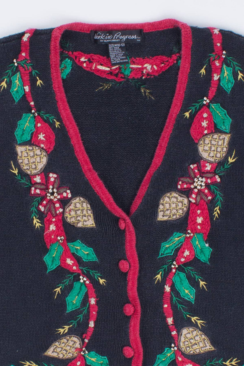 Black Ugly Christmas Vest 55516