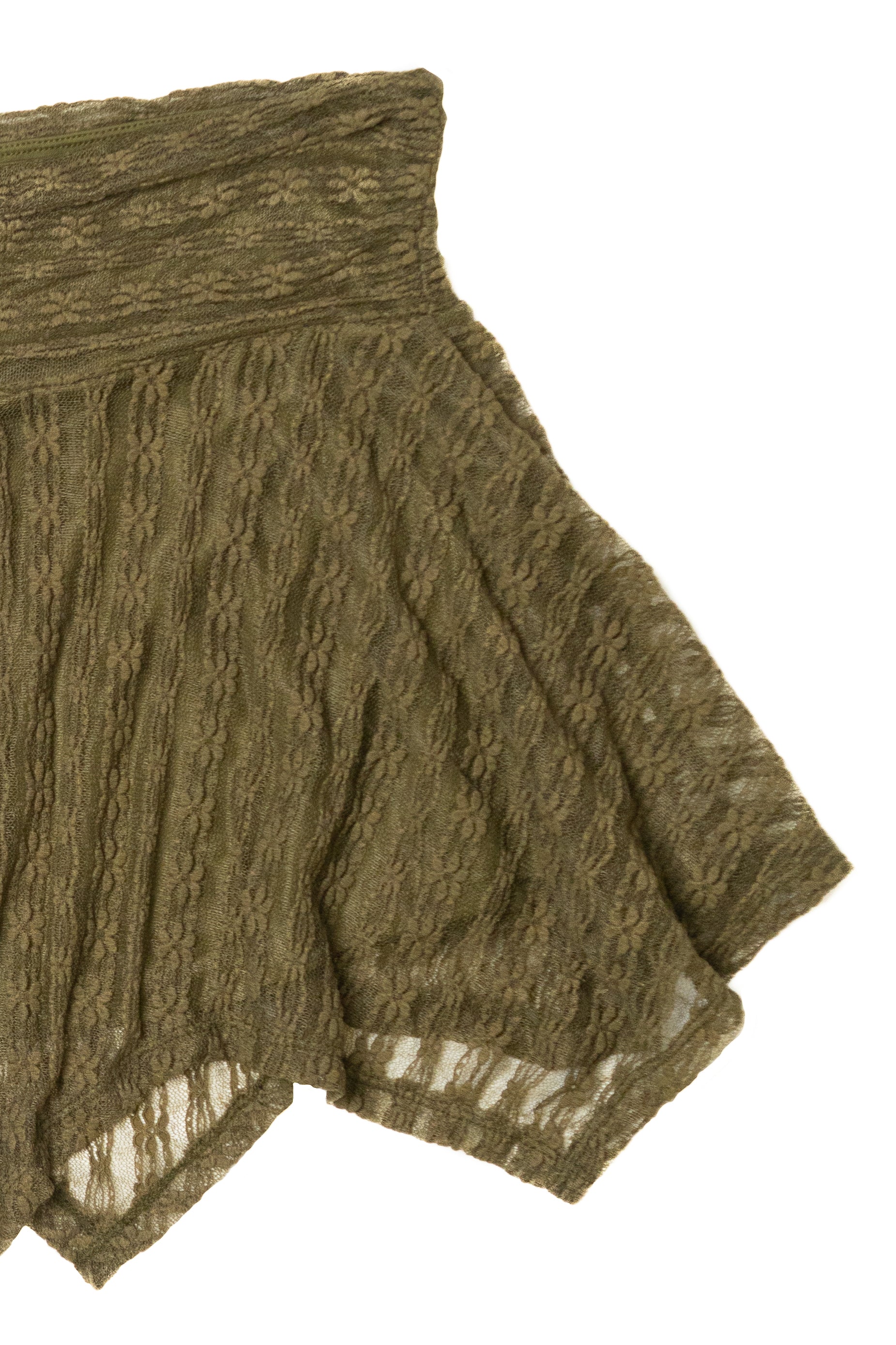 Lace Shark Bite Mini Skirt