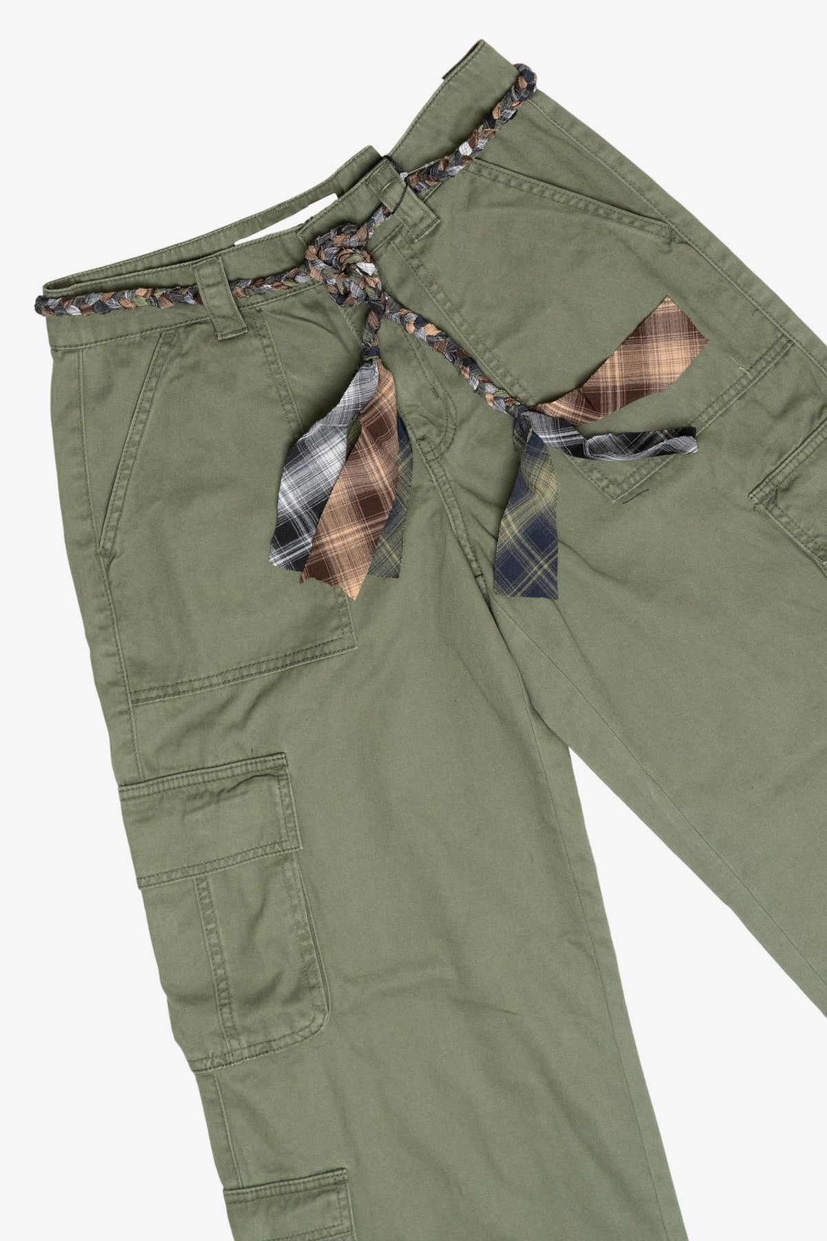 Braided Belt Baggy Cargo Pants