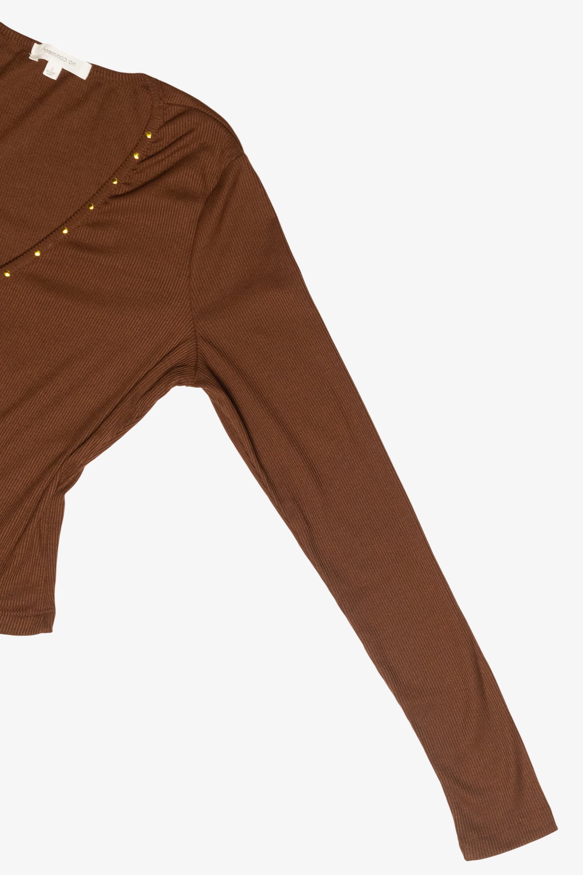 Long Sleeve Studded Wrap Top
