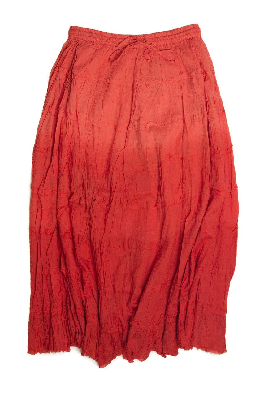 Pink Tiered Maxi Skirt