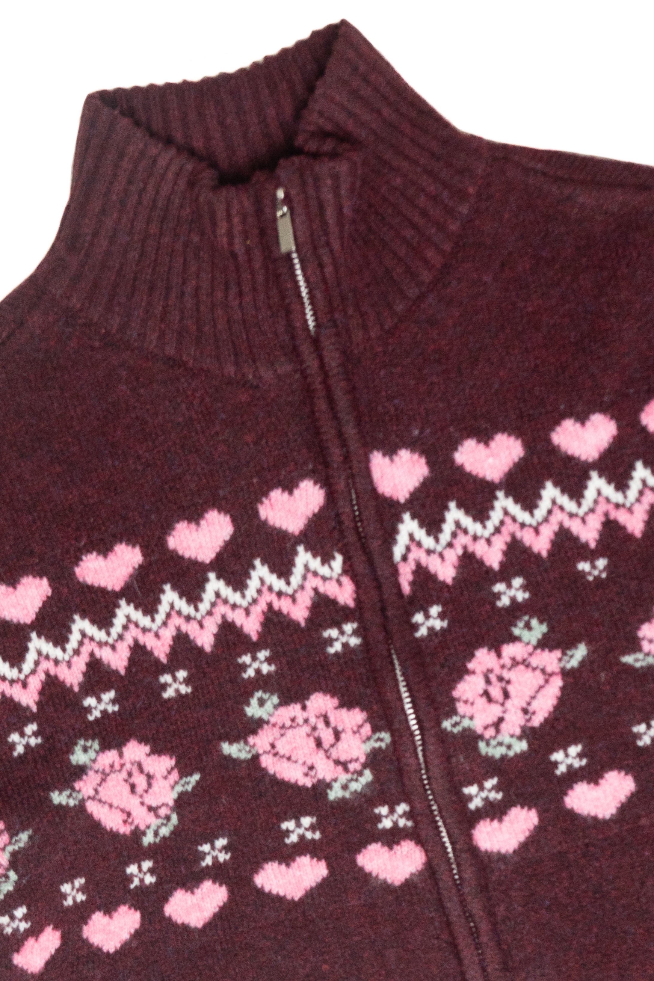Mock Zip Fair Isle Cardigan
