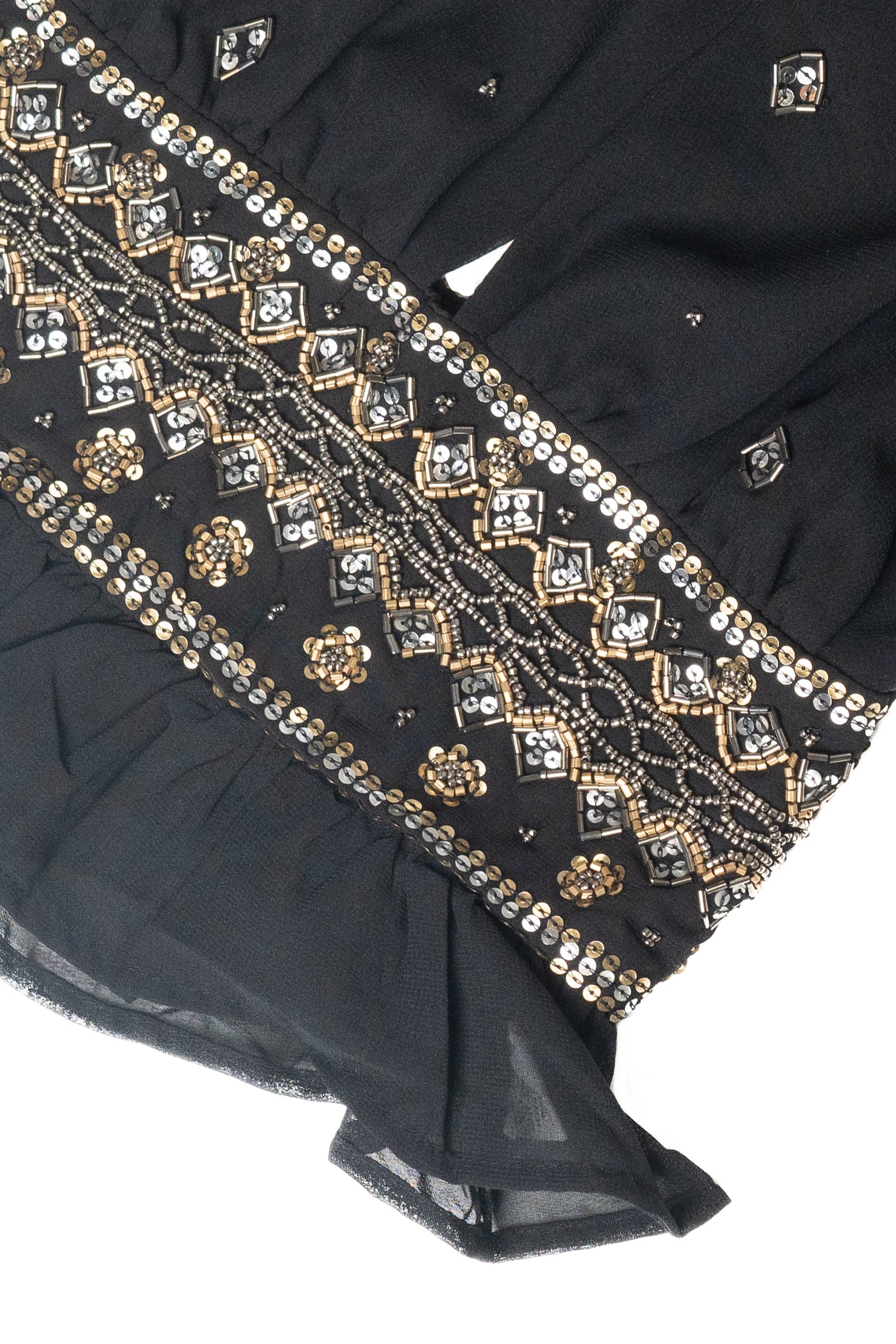 Beaded Halter Smock Waist Tank