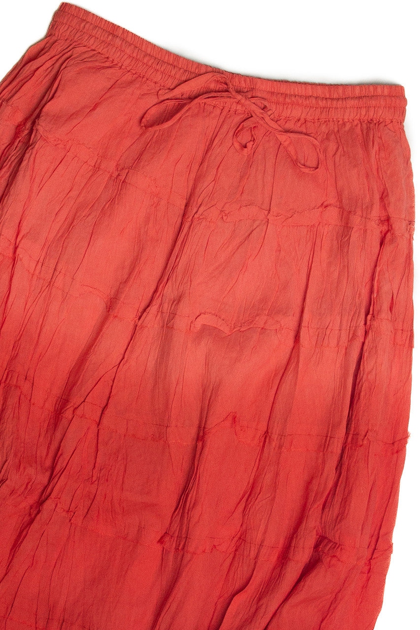 Pink Tiered Maxi Skirt