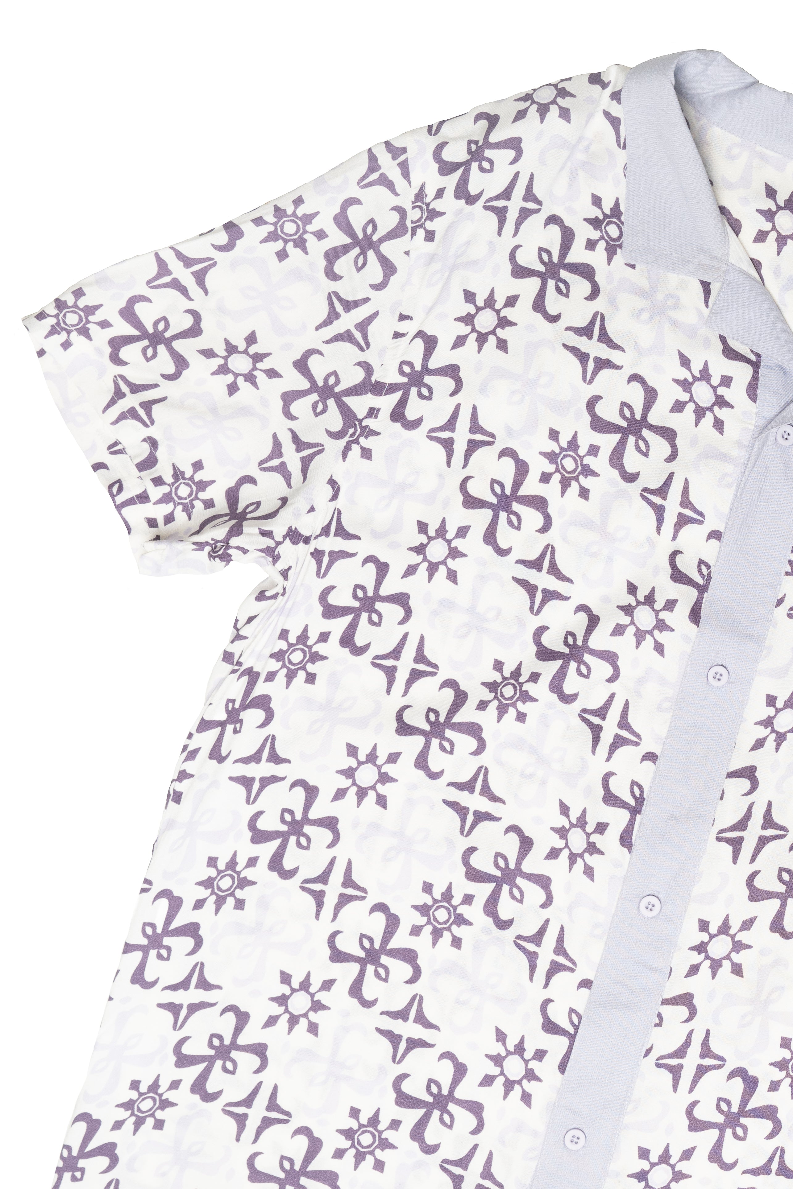 60s Print Button Up